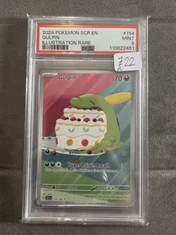 Gulpin #154/142- PSA 9 - Pokemon TCG Illustration Rare Stellar Crown Graded Card - Image 1