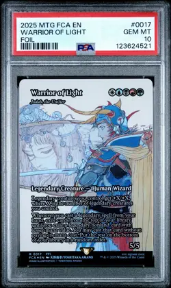 4521 Warrior of Light 2025 MTG Final Fantasy FCA #0017 Foil PSA 10 - Image 1