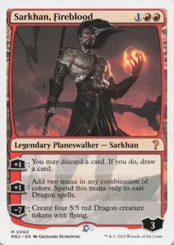 Sarkhan, Fireblood (White Border) M Mystery Booster 2 60 - LP MTG - Image 1