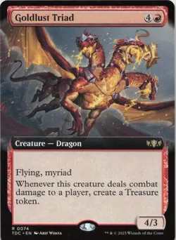 Goldlust Triad (Extended Art) R Commander: Tarkir: Dragonstorm 74 - LP MTG - Image 1