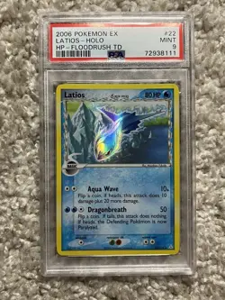 Latios PSA 9 Pokemon 2006 EX Holon Phantoms Floodrush Deck Holo Bleed Low POP 41 - Image 1
