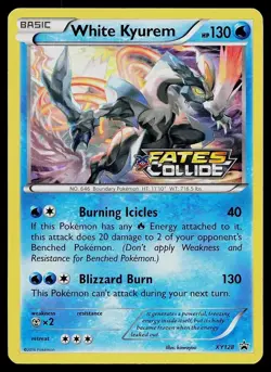 White Kyurem XY128 Prerelease Fates Collide Black Star Promo Pokemon TCG nm - Image 1
