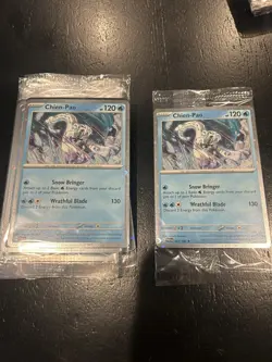 Pokemon Paradox Rift Chien-Pao 057/182 Cosmos Holo Sealed Exclusive - Image 1