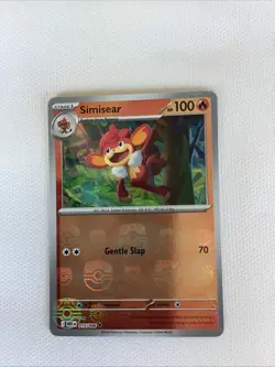 NM - MASTER BALL HOLO PATTERN Simisear 015/086 - White Flare | Pokemon TCG - Image 1