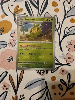 Pokemon TCG Swadloon 002/086 White Flare Master Ball Reverse Holo Common - NM - Image 1