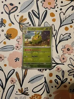 Pokemon TCG Swadloon 002/086 White Flare Master Ball Reverse Holo Common - NM - Image 2