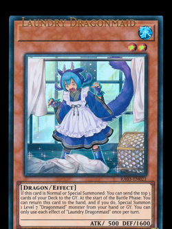 Yu-Gi-Oh Laundry Dragonmaid RA03-EN021 1st Edition Ultra Rare Shift Misprint - Image 4