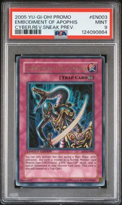 2005 YU-GI-OH! PROMO #EN003 EMBODIMENT OF APOPHIS PSA 9 - Image 1