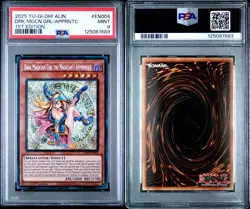 2025 YU-GI-OH! 1ST ED #EN004 DARK MAGICIAN GIRL THE MAGICIAN'S APPRENTICE PSA 9 - Image 1