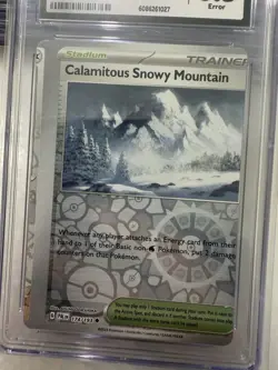 MISCUT CGC 8.5 ERROR Calamitous Snowy Mountain 174/193 Reverse Holo Pokemon Card - Image 2