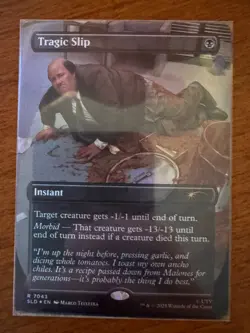 Tragic Slip R Foil #7043 | SLD Secret Lair The Office Bonus Card | MTG - Image 1