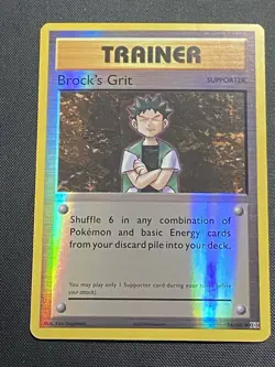Pokemon 2016 XY Card Brock’s Grit 74/108 Evolutions Holo Trainer - Image 1