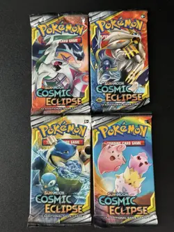 Cosmic Eclipse [10 card] Booster Pack x4 (Complete Art Set) Pokemon TCG - Image 1