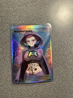 Jessie Waifu Card Custom Anime Poke Mon Read Description - Image 1