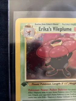 🍄Erika's Vileplume 005/132 Gym Heroes 1st Ed Holo - Pokemon TCG Single Card LP - Image 2
