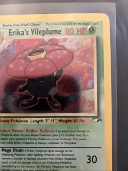 🍄Erika's Vileplume 005/132 Gym Heroes 1st Ed Holo - Pokemon TCG Single Card LP - Image 3