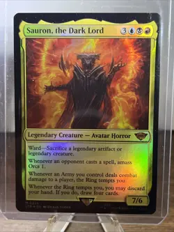 Sauron, The Dark Lord Foil Lord Of The Rings MTG #0224 Mythic - Unplayed - Image 1