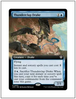 1x Thunderclap Drake, Extended Art, Magic MTG NM - Image 1