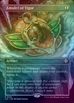 Amulet of Vigor - BORDERLESS FOIL (MTG Lost Caverns of Ixalan Commander 103) - Image 1