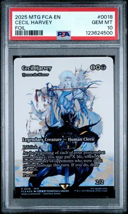 4500 Cecil Harvey 2025 MTG Final Fantasy FCA #0018 Foil PSA 10 - Image 1