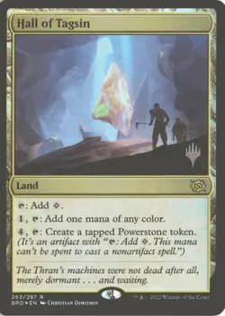 MTG Hall of Tagsin (263) *Foil* Promo Stamp The Brothers' War MT/NM Free Ship - Image 1