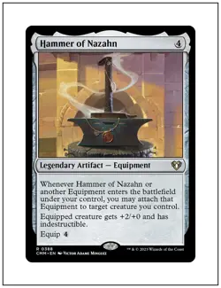 1x Hammer of Nazahn, Commander Masters, Magic the Gathering MTG NM - Image 1