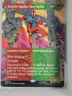 Scarlet Spider, Ben Reilly (Borderless) R Marvel's Spider-Man 214 NM MTG - Image 1
