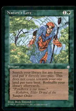 MTG Nature's Lore LP Light Play Japanese Ice Age [4497] - Image 1