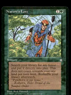 MTG Nature's Lore LP Light Play Japanese Ice Age [4499] - Image 1