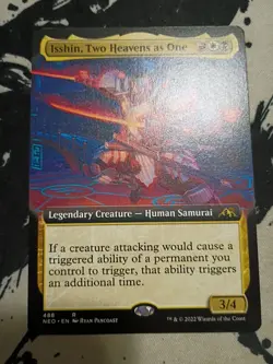 Isshin, Two Heavens As One Extended Art Kamigawa Neon Dynasty MTG LP - Image 1