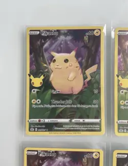 12 Pikachu 5/25 NM Full Art Holo Pokemon Celebrations 25th Anniversary TCG Card - Image 2