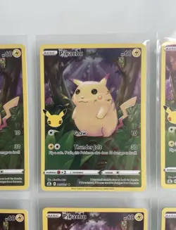 12 Pikachu 5/25 NM Full Art Holo Pokemon Celebrations 25th Anniversary TCG Card - Image 4