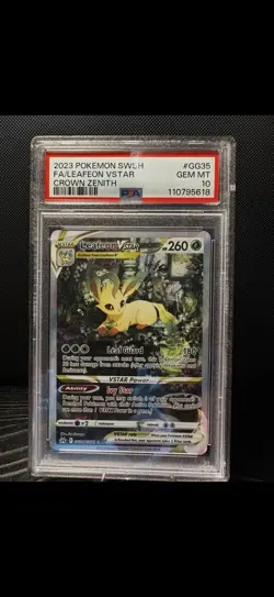 Leafeon VSTAR GG35/GG70 Crown Zenith: Galarian Gallery Holo PSA 10 Pokemon - Image 1