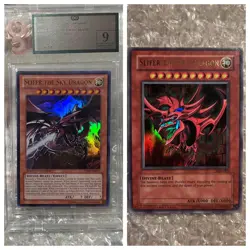 Yu-Gi-Oh! Slifer the Sky Dragon JUMP-EN061 2012 OG 9 & GBI-001 2000 EX - Image 1