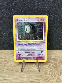 Unown [A] 14/75 ~ Neo Discovery Unlimited 2001 WotC Holo Pokemon Card **Inked** - Image 1