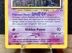 Unown [A] 14/75 ~ Neo Discovery Unlimited 2001 WotC Holo Pokemon Card **Inked** - Image 3