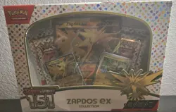 Pokemon TCG Scarlet and Violet 151 Zapdos EX Collection Box Sealed - Image 1