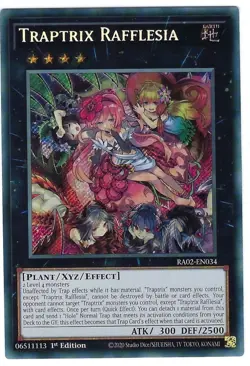 Traptrix Rafflesia x1 RA02-EN034 Platinum Secret Rare Yugioh - Image 1