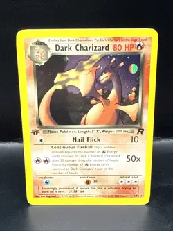 Pokemon 1st Edition Dark Charizard 4/82 Team Rocket Holo - Image 3