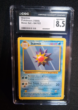 1999 Pokemon STARMIE BASE SET 64/102 CGC GRADED NM/MINT + 8.5 ENGLISH - Image 1