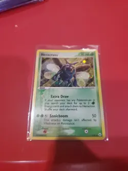 Pokemon TCG Heracross EX Hidden Legends Holo Card 7/101 Rare (2004) - Image 1