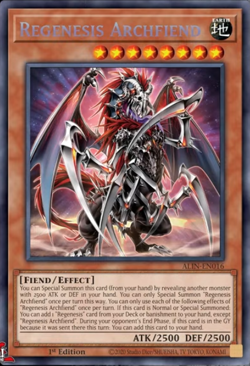Near Mint, English Yu Gi Oh Regenesis Archfiend - ALIN-EN016 - Secret Rare - 1st - Image 1