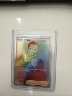 Pokemon TCG Boss's Orders Full Art Rainbow Holo Trainer Rebel Clash #200/192 - Image 1
