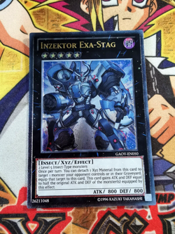 Inzektor Exa-Stag gaov-en050 Unltd Ed (VLP) Ultimate Rare Yu-Gi-Oh! - Image 1