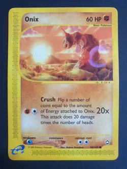 Onix 98/147 - Aquapolis Set - Pokemon Ereader Card - Near Mint Condition - Image 1