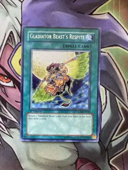 GLAS-EN058 Gladiator Beast's Respite Rare 1st Edition NM Yugioh Card - Image 1