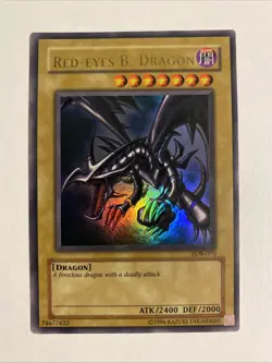 Yugioh! Red-Eyes Black Dragon LOB-070 Lightly Played - Image 1