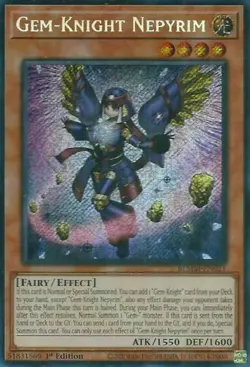 Yugioh! LP Gem-Knight Nepyrim - BLMM-EN021 - Secret Rare - 1st Edition Lightly P - Image 1
