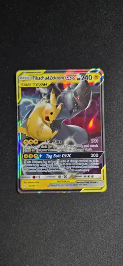 Pikachu & Zekrom GX 33/181 Sm-Team Up Holo Card NM Condition - Image 1