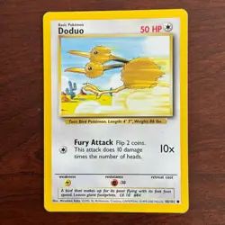 Doduo 48/102 Common Base Set UK 1999-2000 4th Print Pokemon Card - Image 1